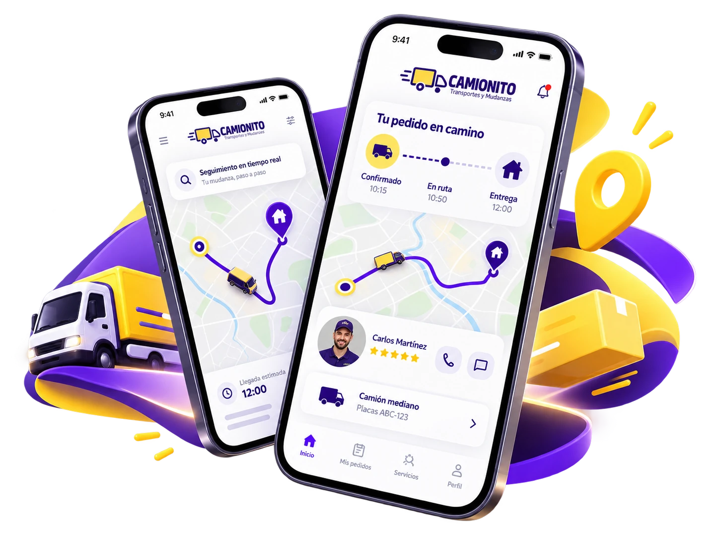 Приложение CAMIONITO для заказа переездов и перевозок с телефона
