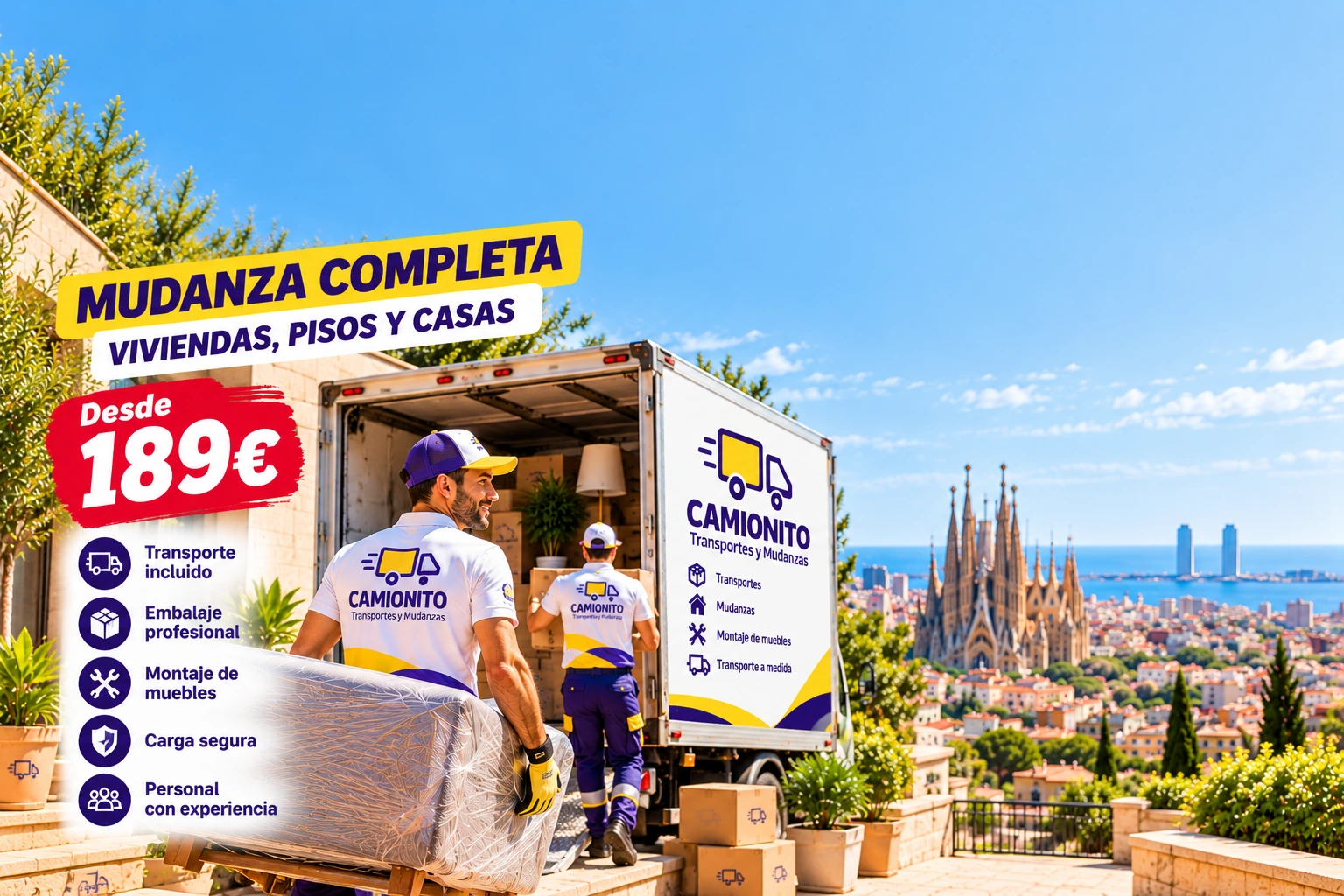 Mudanza completa — desde 189 €