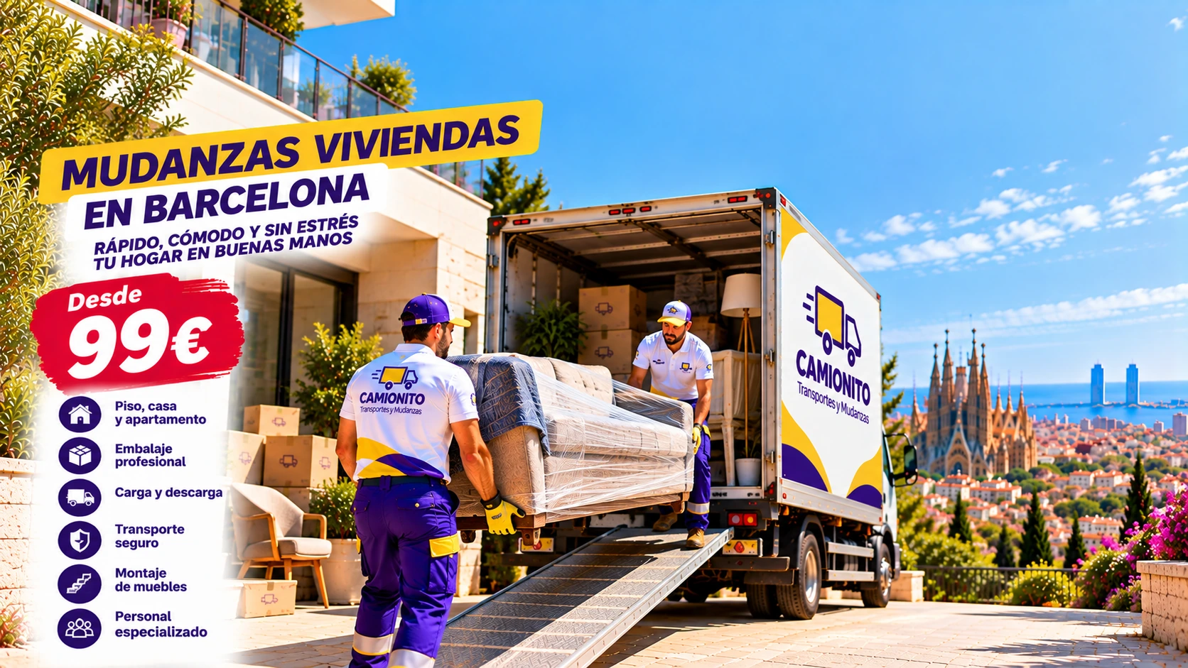 Mudanzas de viviendas — desde 99 €