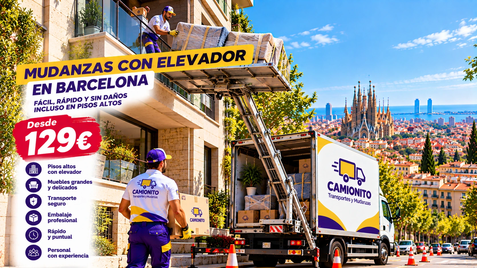 Mudanzas con elevador — desde 129 €